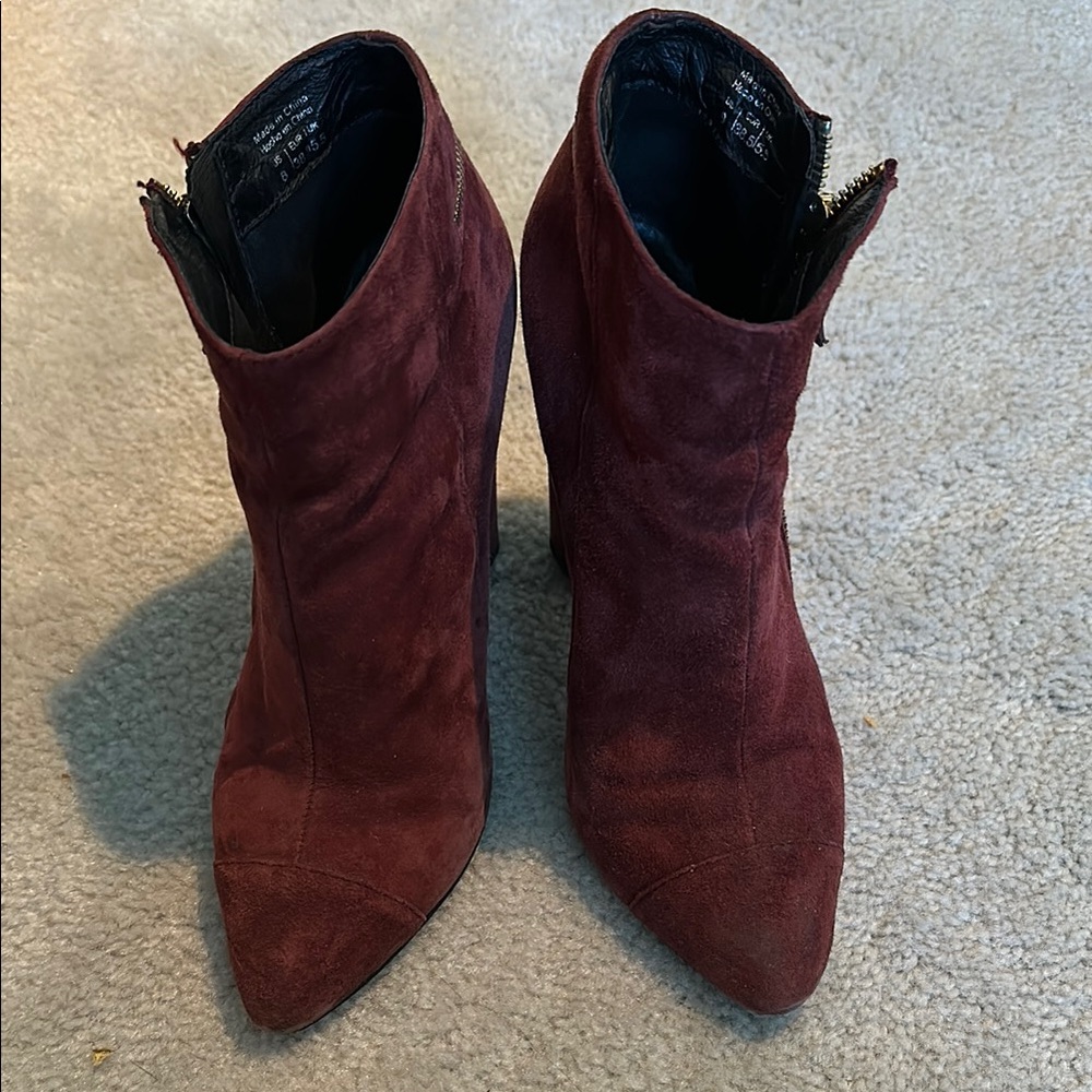 Women's Burgundy Ankle Boots